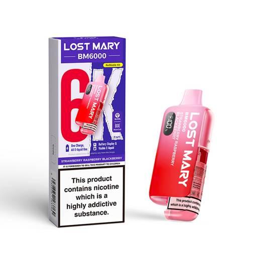 lost marry 6000 Strawberry Raspberry Cherry Ice Vape