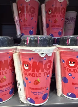 OMG bubble tea raspberry